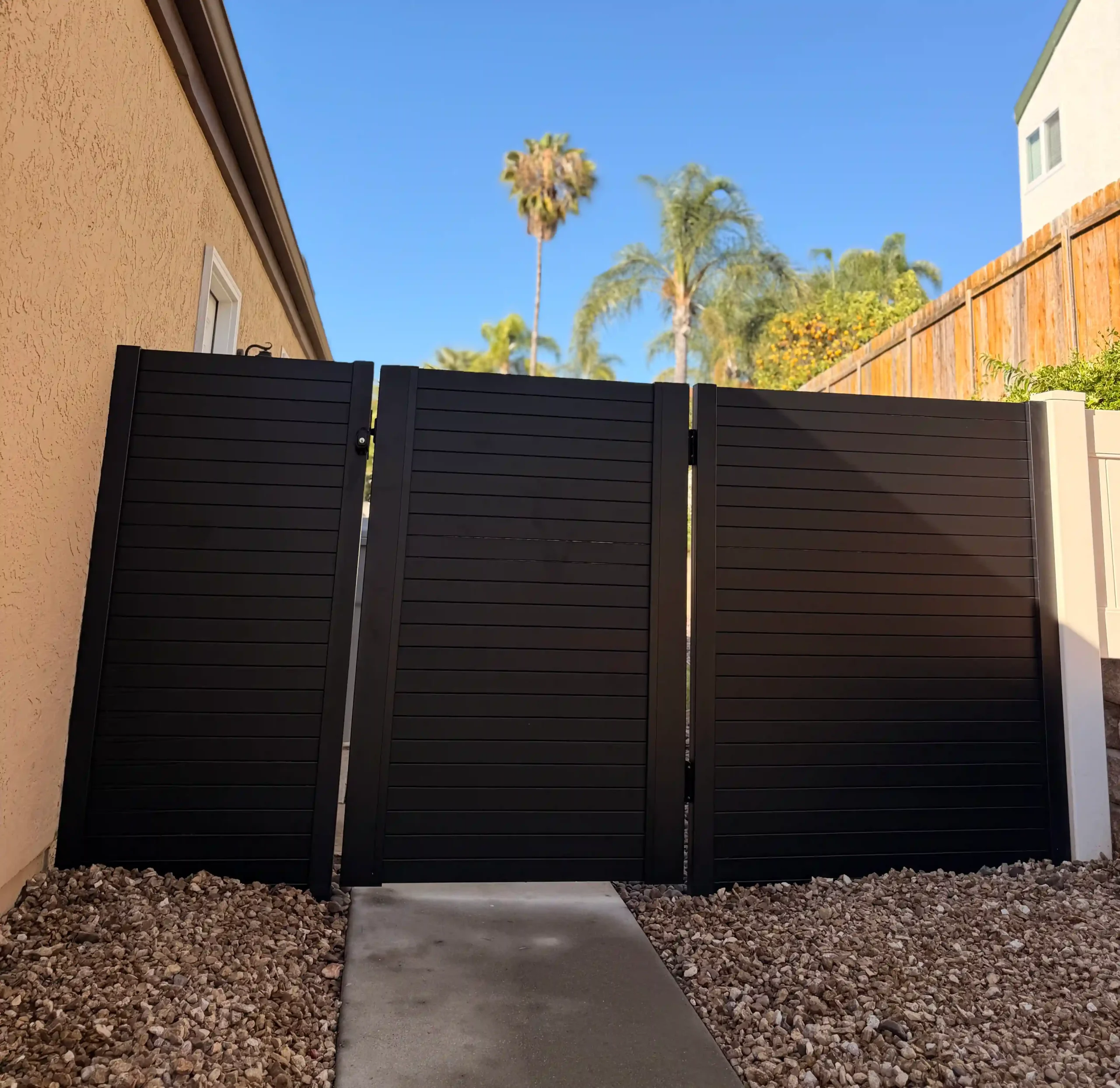 10 ft Aluminum fence and gate section for zone 0 san diego